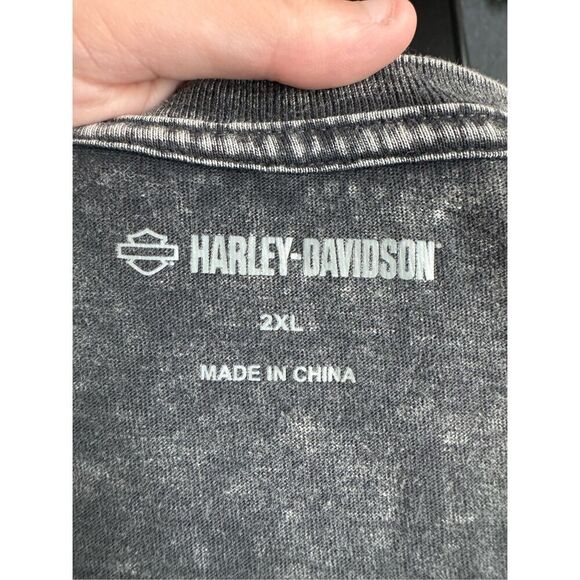NWT Harley-Davidson Dark Grey Knit Muscle Tank Top Vintage Wash Size 2XL - Picture 5 of 9